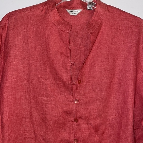 Women’s 2-Piece 100% Linen Set Laura Ashley Size 1X /20W Mauve - Picture 3 of 11